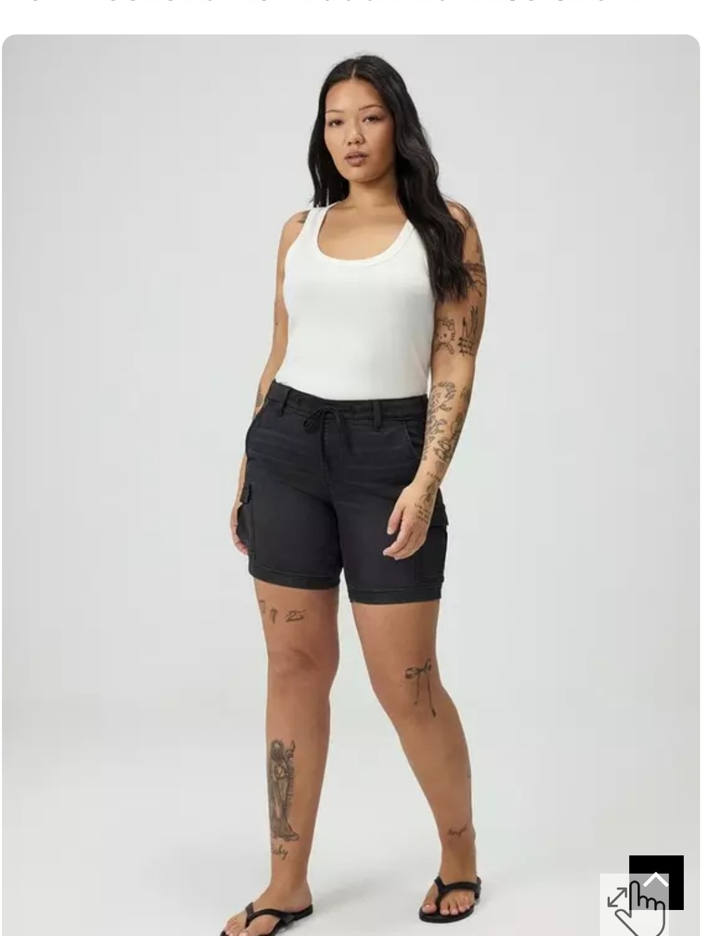 Women's Black Cargo Shorts - Classic Summer Utility Style